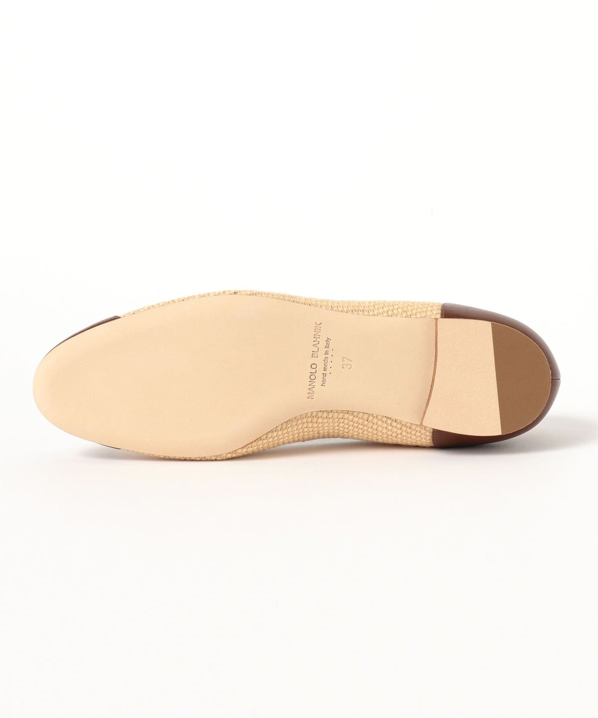 【MANOLO BLAHNIK】ラフィア バレリーナ フラット International Gallery BEAMS（インターナショナルギャラリー
