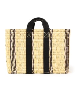 ＜WOMEN＞RUE DE VERNEUIL / ランダムストライプ バスケットトートバッグ◎