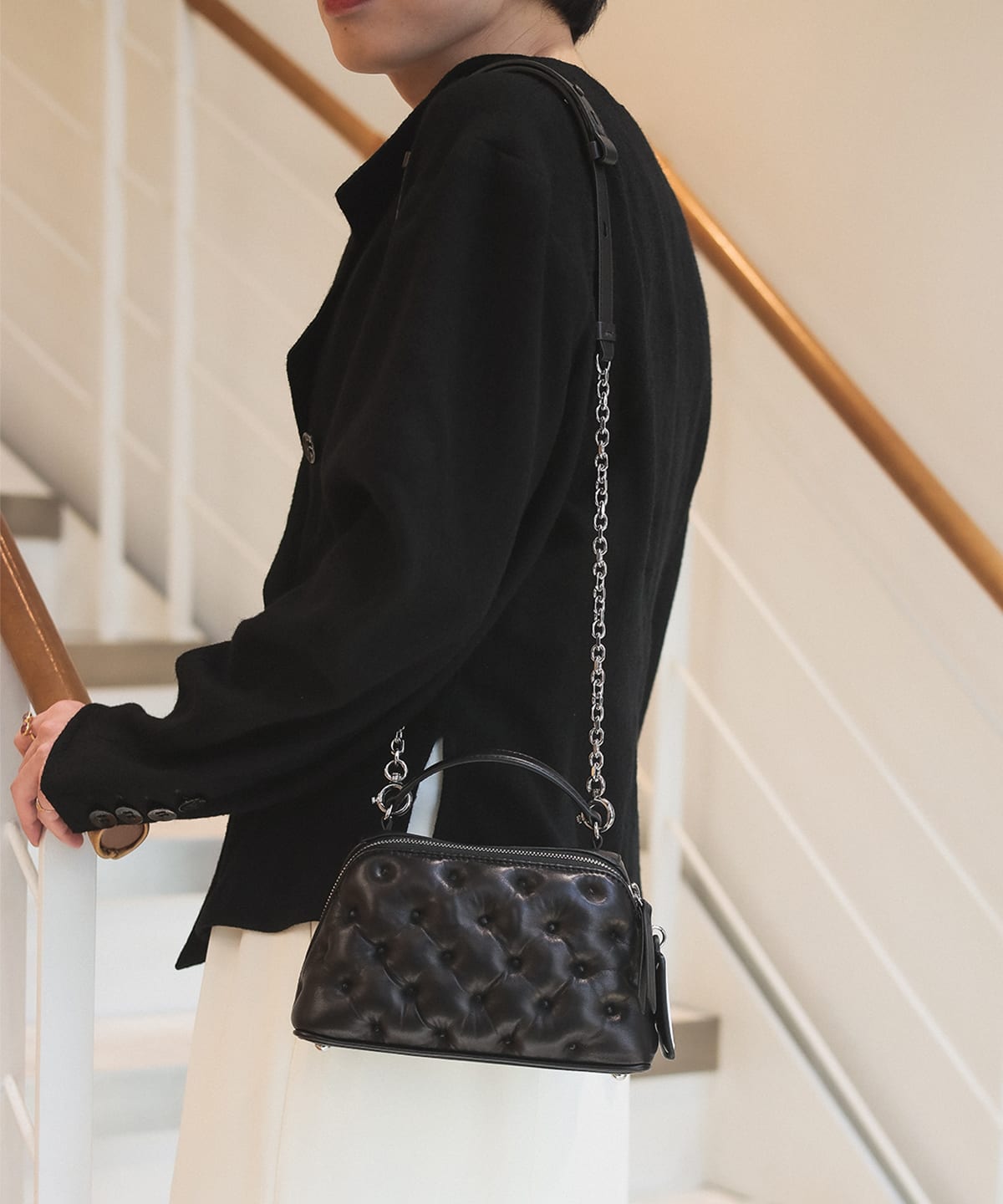 〈WOMEN〉Maison Margiela メゾン マルジェラ / グラムスラム トラペゾイドバッグ バッグ WOMEN BLACK ONE SIZE 〈WOMEN〉Maison Margiela メゾン マルジェラ / グラムスラム トラペゾイドバッグ バッグ WOMEN BLACK ONE SIZE