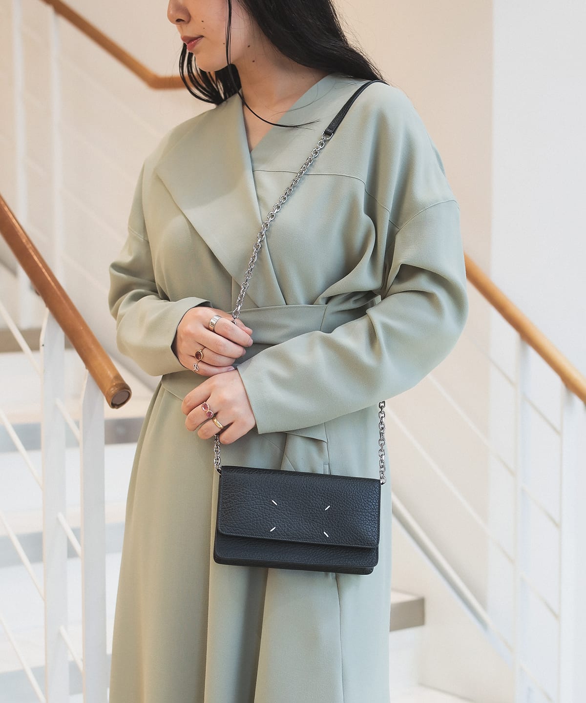 Maison Margiela / レザー チェーンショルダーウォレットバック International Gallery BEAMS(インターナショナルギャラリー