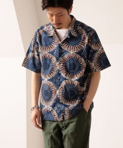 Universal Works / Road Shirt In Navy Hokkoh Print ロード シャツ