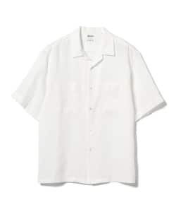 ＜MEN＞GYMPHLEX / リネン オープンカラー ショートスリーブシャツ