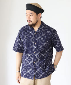 ＜MEN＞オカモト商店 × fennica / 久留米絣 アロハシャツ
