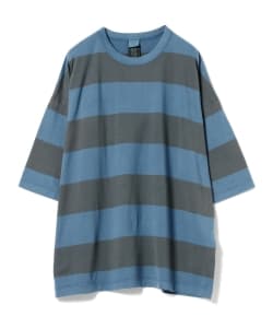 ＜WOMEN＞homspun × fennica / 別注 インディゴ染め ビッグボーダーTシャツ