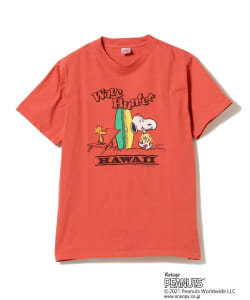 ＜MEN＞SUN SURF × PEANUTS / WAVE HUNTER ショートスリーブ Tシャツ
