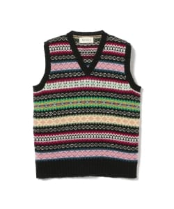 ＜UNISEX＞ Jamiesons Knitwear × fennica / 別注 W-BILL フェアアイル Vネック ニットベスト