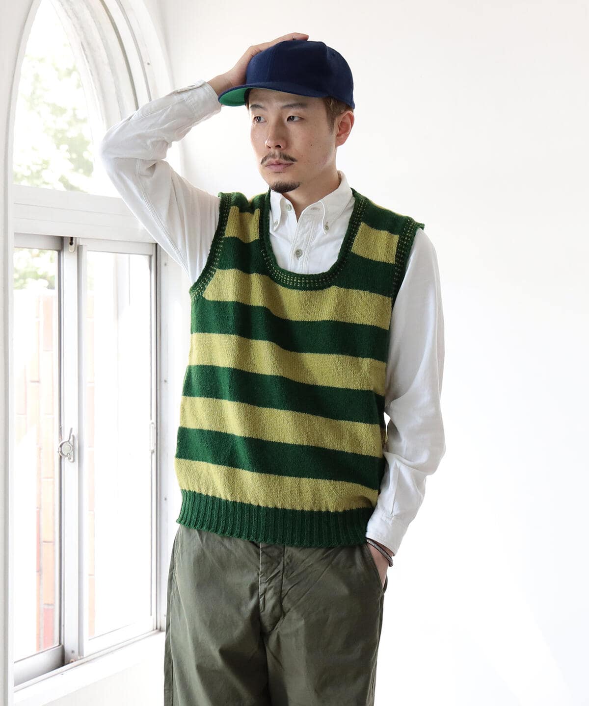 Jamieson´s Knitwear × fennica / 別注 ボーダーベスト〈UNISEX〉-