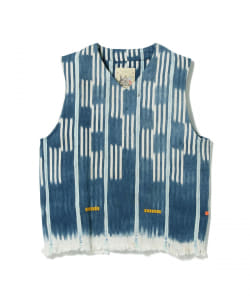 ▲＜MEN＞Monitaly / ハンドメイド アフリカン インディゴ ベスト◎