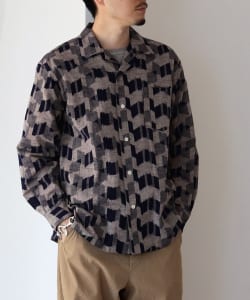 オカモト商店 × fennica / 別注 久留米絣 開襟シャツ