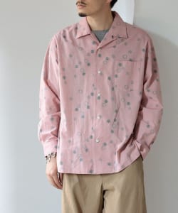 オカモト商店 × fennica / 別注 久留米絣 開襟シャツ