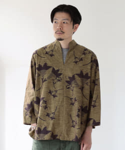 オカモト商店 × fennica / 別注 久留米絣 プルオーバー シャツ