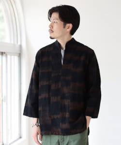 オカモト商店 × fennica / 別注 久留米絣 プルオーバー シャツ