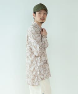 NEZU YOHINTEN / シフォンカットジャカード開衿プルオーバーシャツ