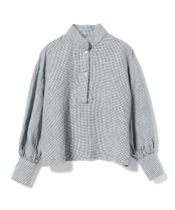 ＜WOMEN＞SETTO / ギンガムチェック リネン プルオーバーシャツ