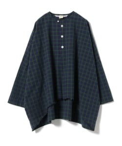 ＜WOMEN＞homspun × fennica / 別注 ビッグシルエット ノーカラー プルオーバーブラウス