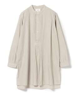 ＜WOMEN＞LE GLAZIK / プルオーバー バンドカラーチュニック ストライプ
