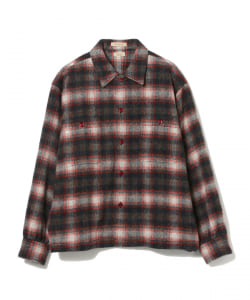 ＜WOMEN＞Sanca / シャギー チェック オープン ワーク シャツ
