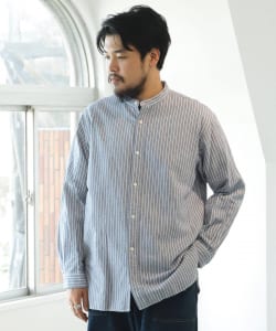 ＜MEN＞ORCIVAL / コットンフランネル バンドカラーシャツ