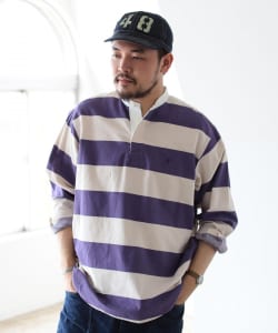 ＜MEN＞GYMPHLEX / ツイルストライプ ラガーシャツ
