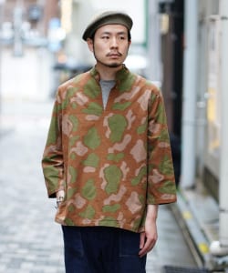 オカモト商店 × fennica / 別注 久留米絣 プルオーバー  シャツ