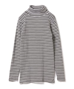＜WOMEN＞ THERMADRY / ボーダー タートルネック ロングスリーブTシャツ
