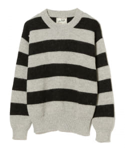 La Paz / STRIPE JACQURD CREW CREW SWEATER