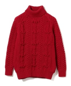 ＜MEN＞ATHENA DESIGNS / アラン タートルネックニット