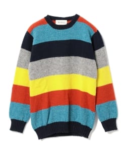 Jamieson's Knitwear × fennica / ＜Men's＞レトロ ストライプ クルーネックニット