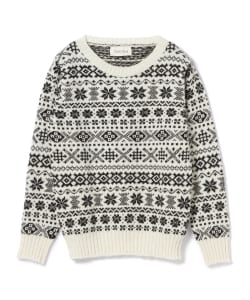 ＜MEN＞Jamieson's Knitwear × fennica / 別注 フェアアイル クルーネック プルオーバー