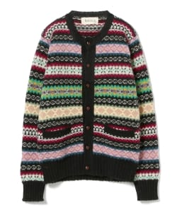 ＜WOMEN＞ Jamiesons Knitwear × fennica / 別注 フェアアイル クルーネック カーディガン