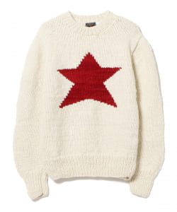 ＜MEN＞CHAMULA / スター クルーネック プルオーバーニット