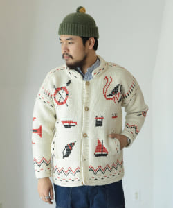 ＜MEN＞ATELIER POVEIRO BY BETTER SKIN / ポヴェイラ 刺繍ニットジャケット