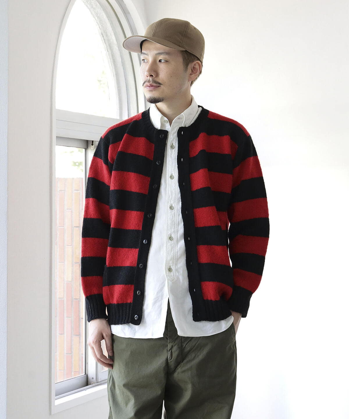 〈UNISEX〉Jamieson's Knitwear × fennica / 別注 ボーダークルー