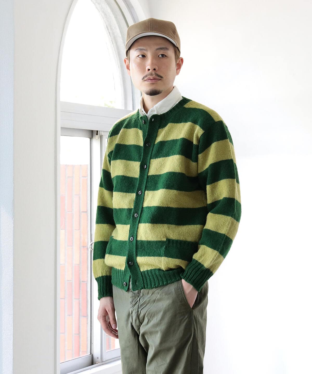 Jamieson´s Knitwear × fennica / 別注 ボーダークルーネックニット