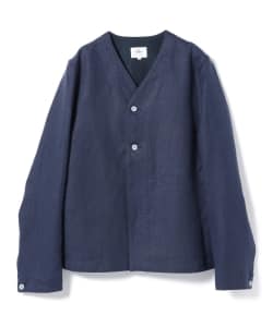 ＜MEN＞HAVERSACK / リネンキャンバス ノーカラー ワークジャケット