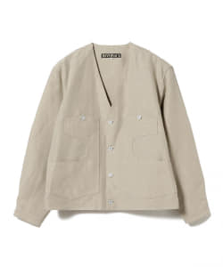 ＜MEN＞HAVERSACK / ハイカウント リネン ノーカラージャケット