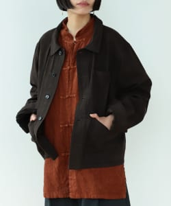 ▲品番移行　fennica / 奄美大島 泥染め・藍染め  French work Court Jacket フレンチワークジャケット