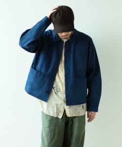▲品番移行　fennica / 奄美大島 泥染め・藍染め  French work Court Jacket フレンチワークジャケット