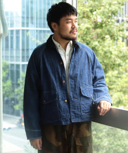 orSlow / チェックライナー デニム ショートカバーオール