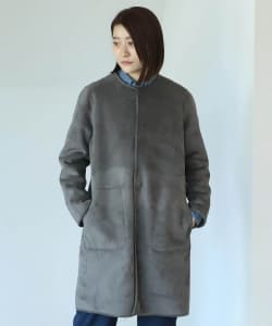 ＜WOMEN＞LE GLAZIK / リバーシブル フェイクムートン コート