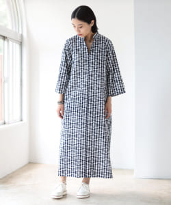 オカモト商店 × fennica / 別注 久留米絣 ワンピース