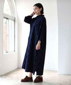 オカモト商店 × fennica / 別注 久留米絣 ワンピース