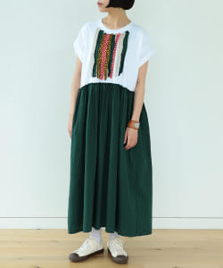 dahl'ia / リメイク フリンジ Tシャツワンピース
