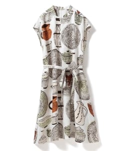 ＜WOMEN＞gochisou × fennica / 別注 Utsuwa series ウエストリボン ワンピース 小鹿田焼