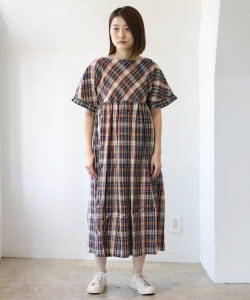 les Briqu’a* braque × fennica / 別注 マドラスチェック ワンピース