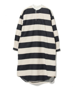 GYMPHLEX / ツイルストライプ ラガーシャツワンピース