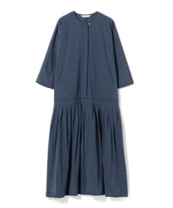 homspun / コットンラチネ 八分袖タックワンピース