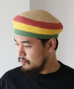 ＜UNISEX＞cableami × fennica / 別注 ラスタカラー ベレー帽