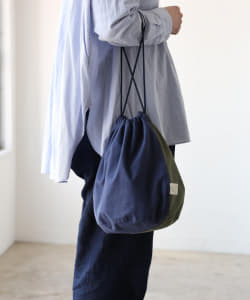 【予約】SETTO × fennica / 別注 2トーンカラー 巾着バッグ M