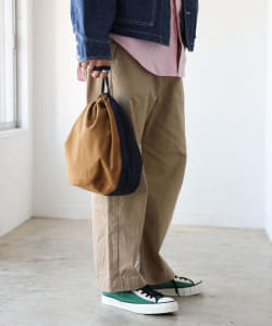 SETTO × fennica / 別注 2トーンカラー 巾着バッグ M